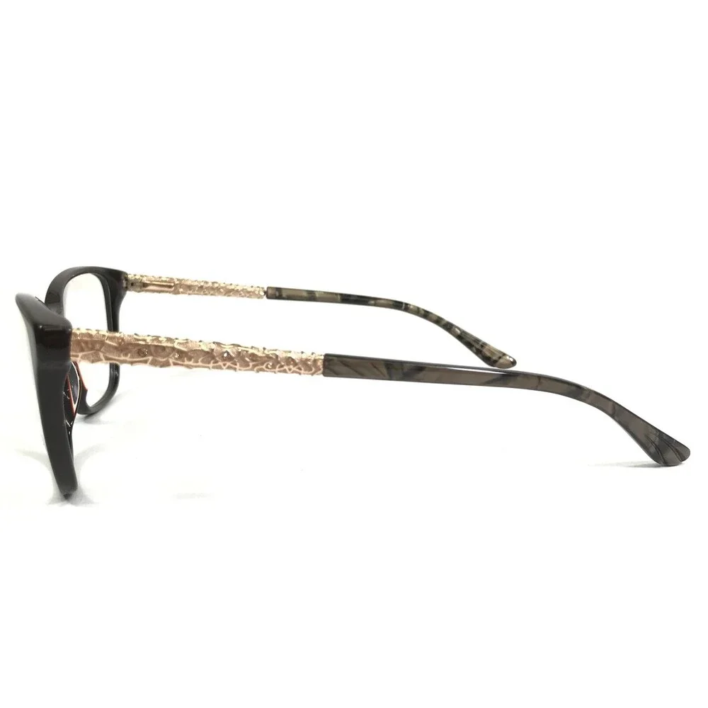 Dana Buchman Eyeglasses Frames Fauve BR Brown Gold Cat Eye 51-16-135